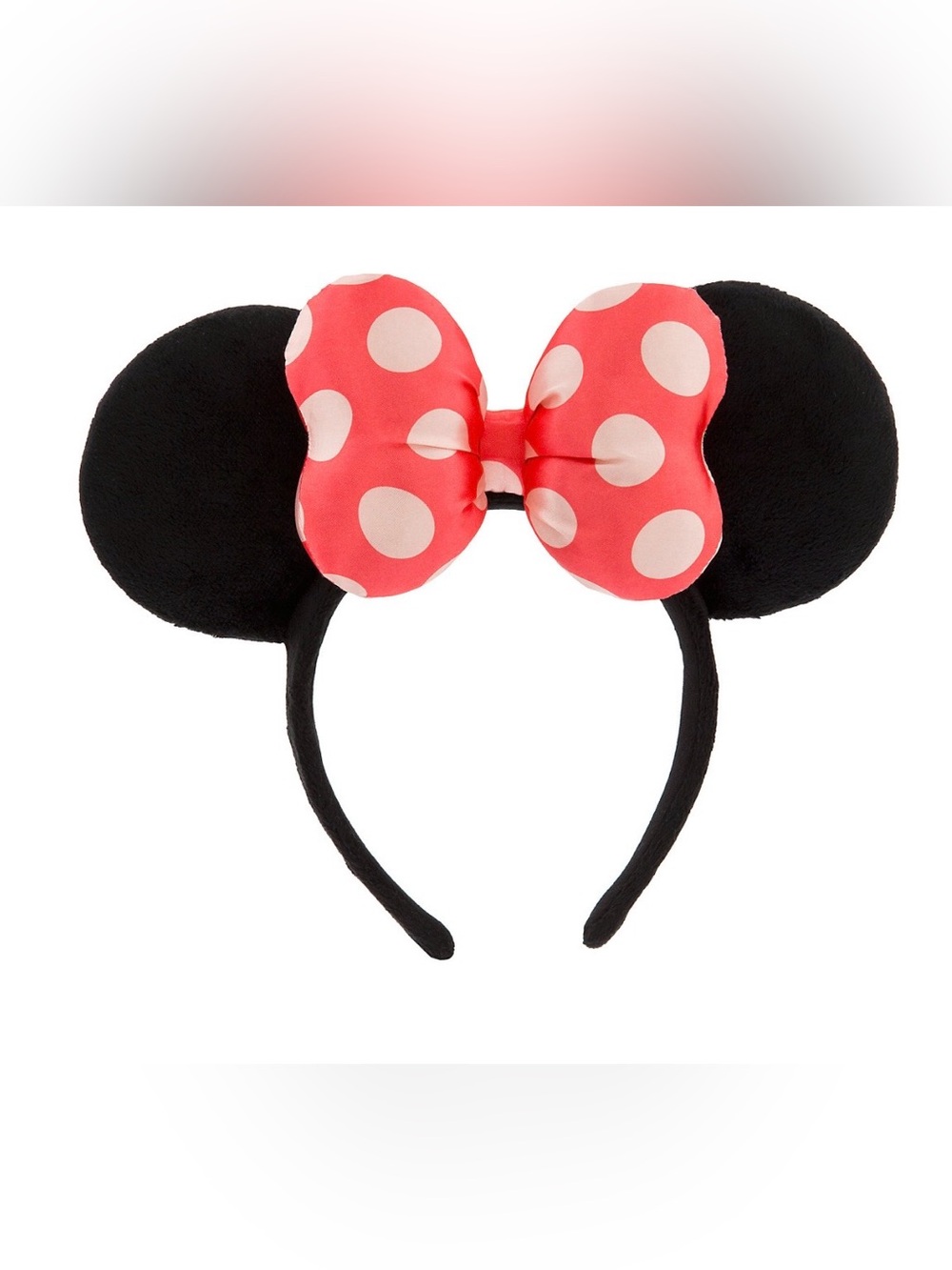 Disney Parks Minnie Mouse Ear Headband with Polka Dot Satin Puffy Bow NWT